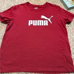 Puma Tee Crew Neck Burgundy Size Medium Shirt
